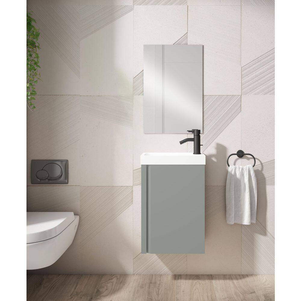 Lagos 16 in. W x 8. in D. x 22 in. H Bath Vanity in Green with White Acrylic Top price history on PriceWatchPro