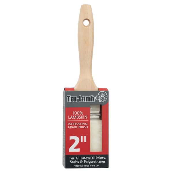 Unbranded 2 in. Lambskin Flat Stain Brush for use with Latex/Oil Paints and Stains