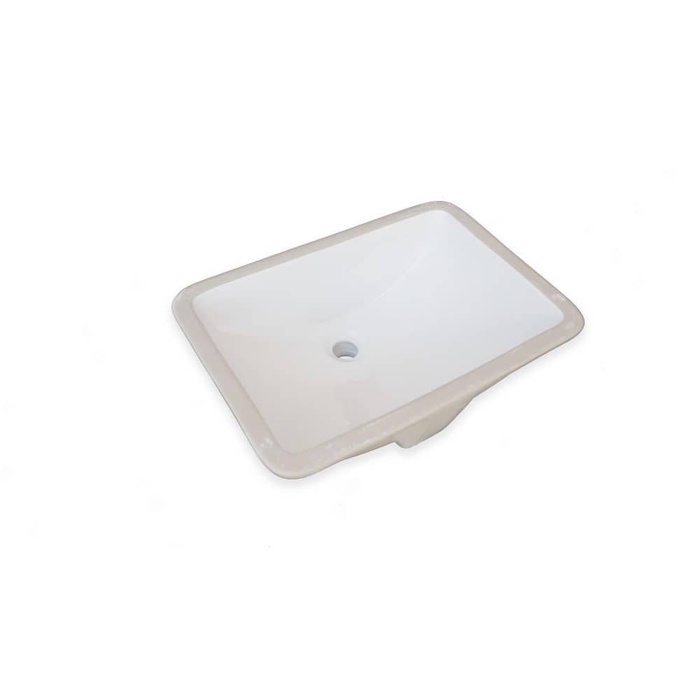 Wells Rhythm Series 21 in. Rectangular Undermount Single Bowl Bathroom Sink in Bisque