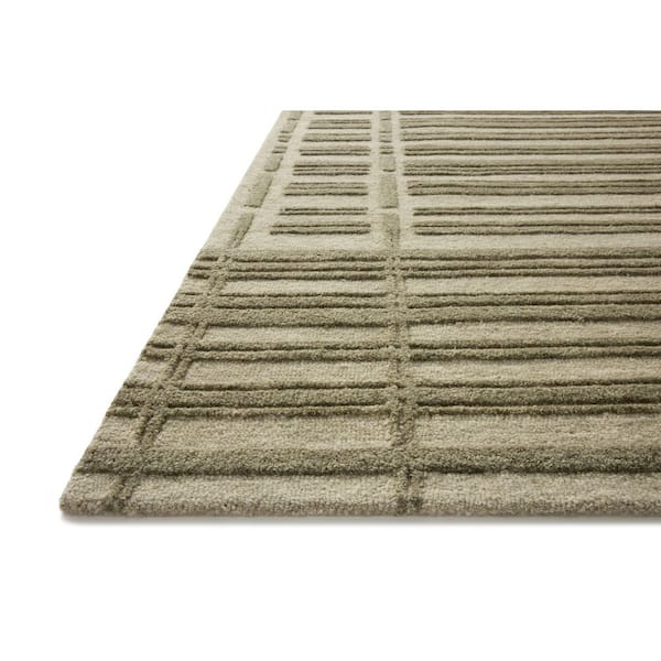 Chris Loves Julia x Loloi Bradley Sage / Olive 2 ft. 6 in. x 7 ft. 6 in. Runner Rug