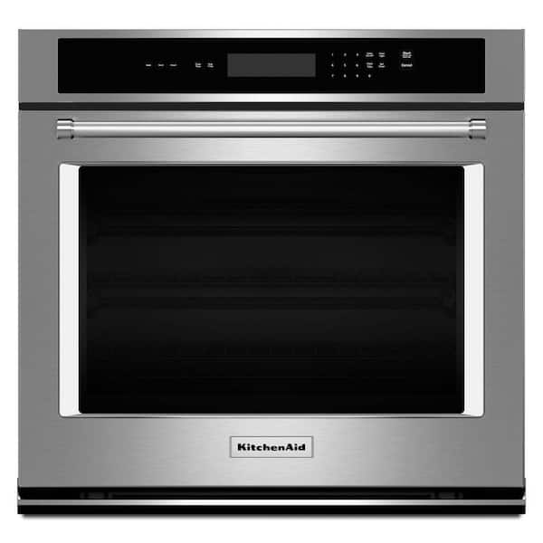 KitchenAid 30 in. Single Electric Wall Oven Self-Cleaning in Stainless Steel