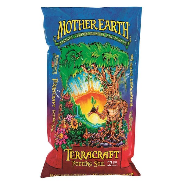 MOTHER EARTH Terracraft Potting Soil, 2 cu. ft., with Peat Moss, Perlite, and Earthworm Castings, For Outdoor and Indoor Plants