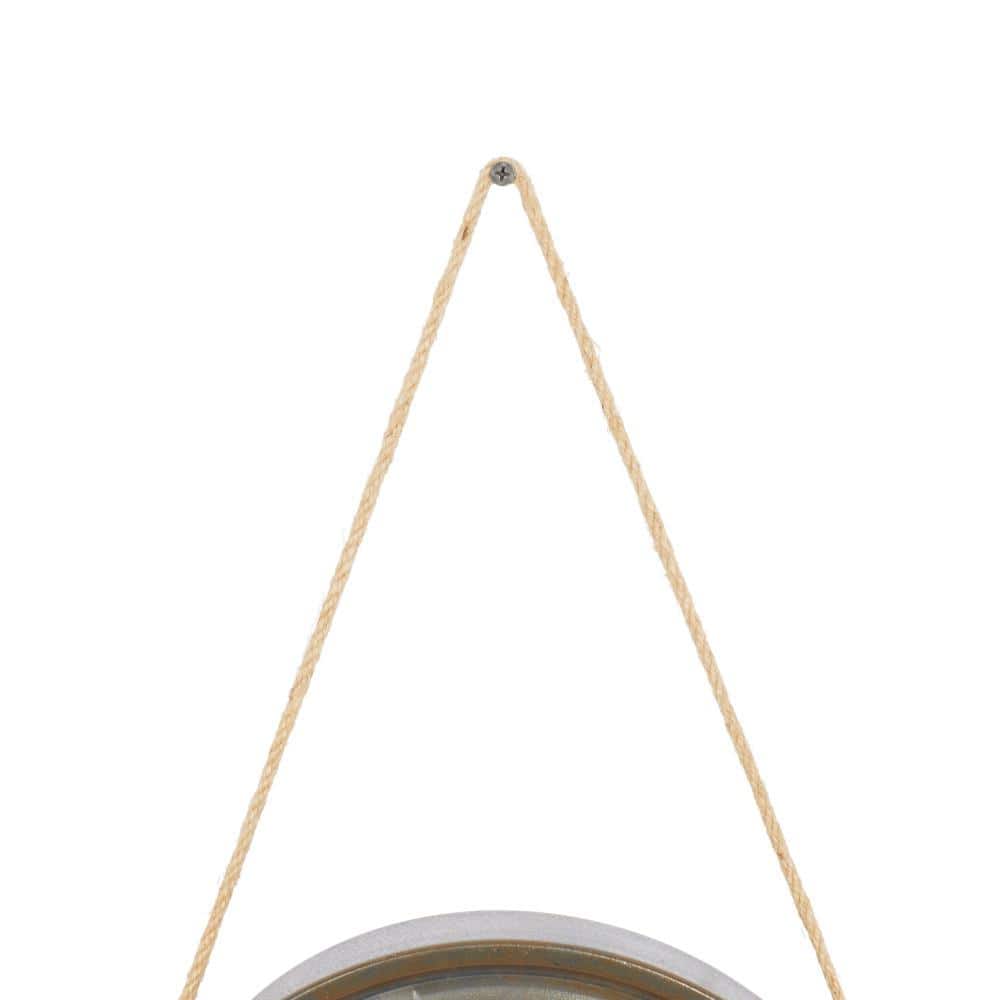 Vintage Round Metal Wall Clocks with Rope Hangers, Set of 3