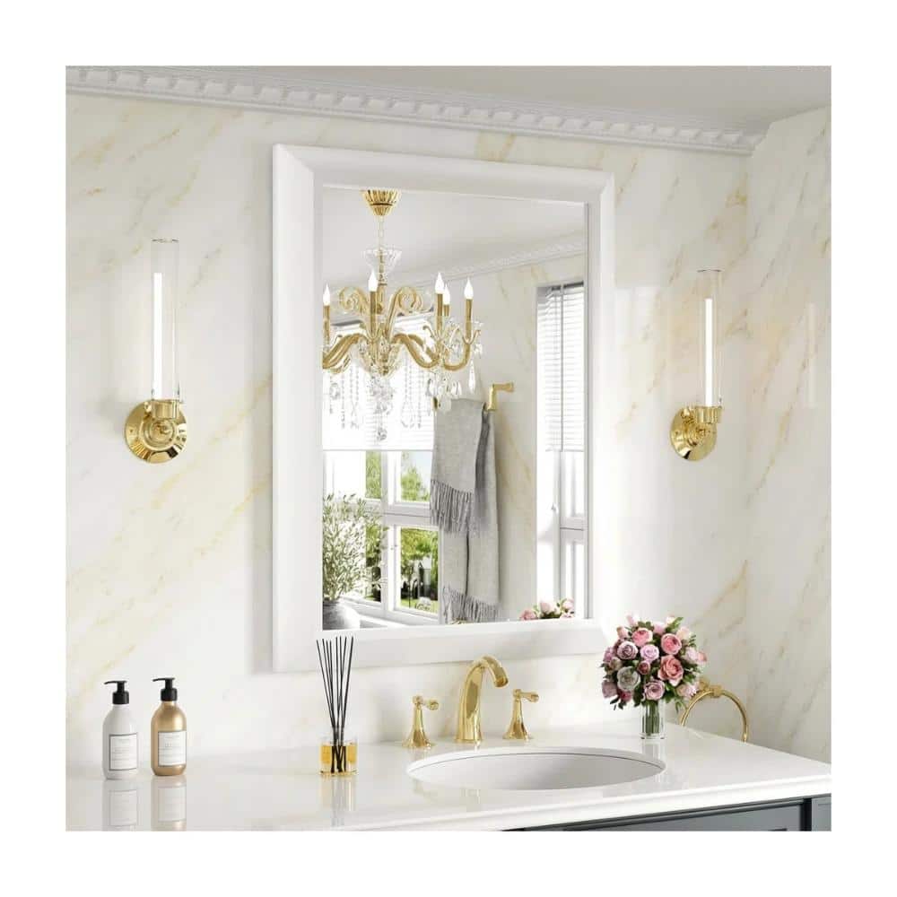 Belveled Edged Accent Rectangular Bathroom Wall Mirror price history on PriceWatchPro