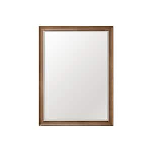 Glenbrooke 30 in. W x 40 in. H Rectangular Framed Wall Mount Bathroom Vanity Mirror in White Wash Walnut