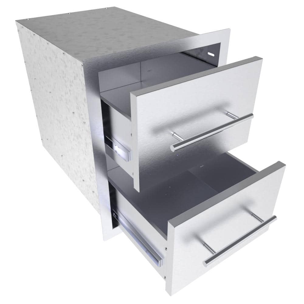 Texan 16" Stainless Steel Double Drawer Unit
