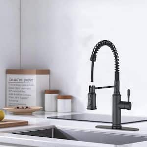 Single Handle Touch Pull Down Sprayer Kitchen Faucet with in Matte Black