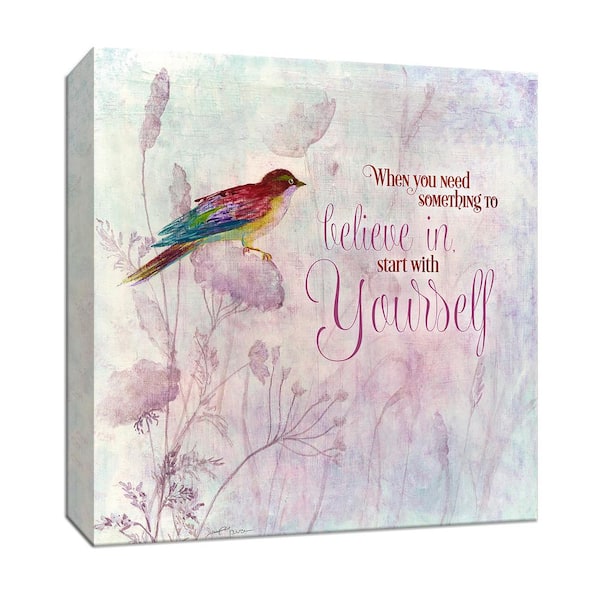 PTM Images 15 in. x 15 in. ''Lavender Finch I'' Canvas Wall Art