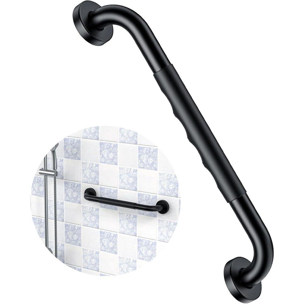 16 in. x 1 in. Concealed Screw Shower Grab Bar Anti-Slip Rubber Grip Safety