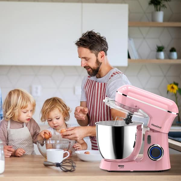 JEREMY CASS BigChef 6.5 Qt. 650-Watt 10-Speed Pink Stand Mixer