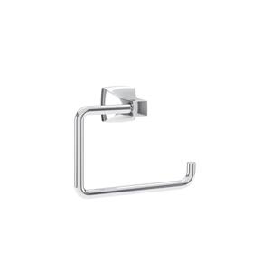 Oak Wall Mounted Towel Ring in Polished Chrome