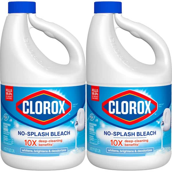 Clorox 77 fl. oz. Splash-Less Regular Concentrated Disinfecting Liquid Bleach Cleaner (2-Pack)