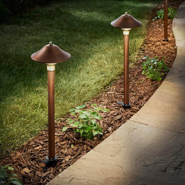 Home Decorators Collection 3-Watt Equivalent Low Voltage Brass LED Outdoor  Landscape Path Light with Waterproof Coating (1-Pack) ECP19-LED - The Home  Depot
