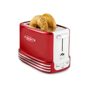Retro 900 W 2-Slice Red Wide Slot Toaster