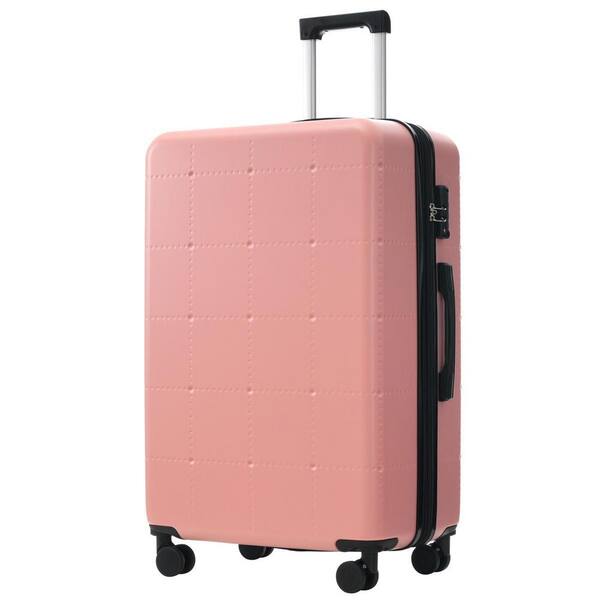 LIVACA 5-Piece Light Pink ABS Plastic Hardside Luggage Set with