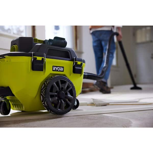 RYOBI ONE+ 18V Cordless 6 Gal. Wet Dry Vacuum Kit with 4.0 Ah Battery, 18V Charger, and Extra Replacement Filter