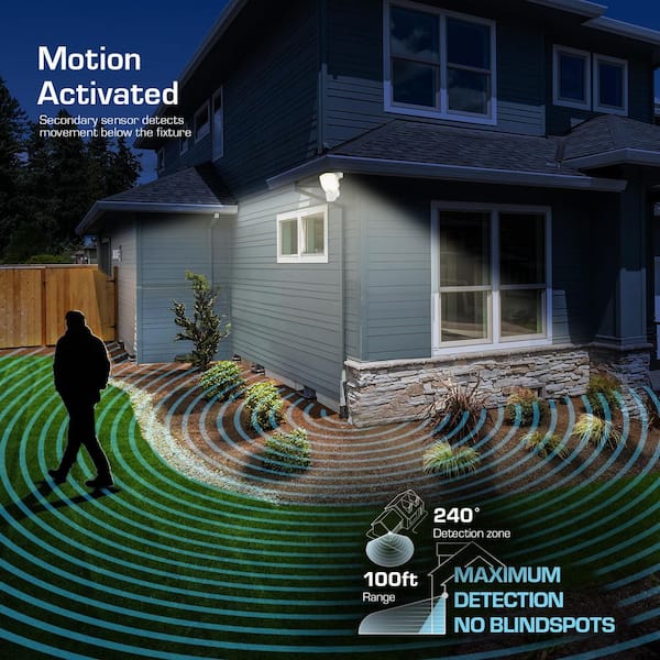 Defiant 65-Watt 7000 Lumen 240° White Motion Sensing Integrated