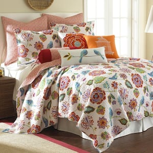 Better Homes & Gardens Paisley Medallion Cotton Quilt, Full-Queen, White,  Adult, Teen 