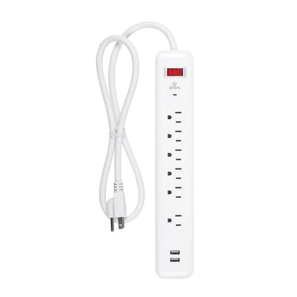 Globe Electric 6-Outlet Surge Protector Power Strip