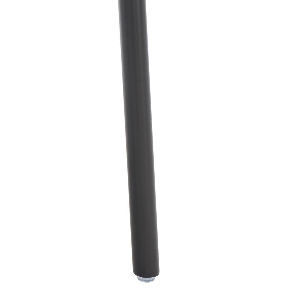 Paisleigh 15'' Mustard Velvet and Black Metal Round Bar Stool