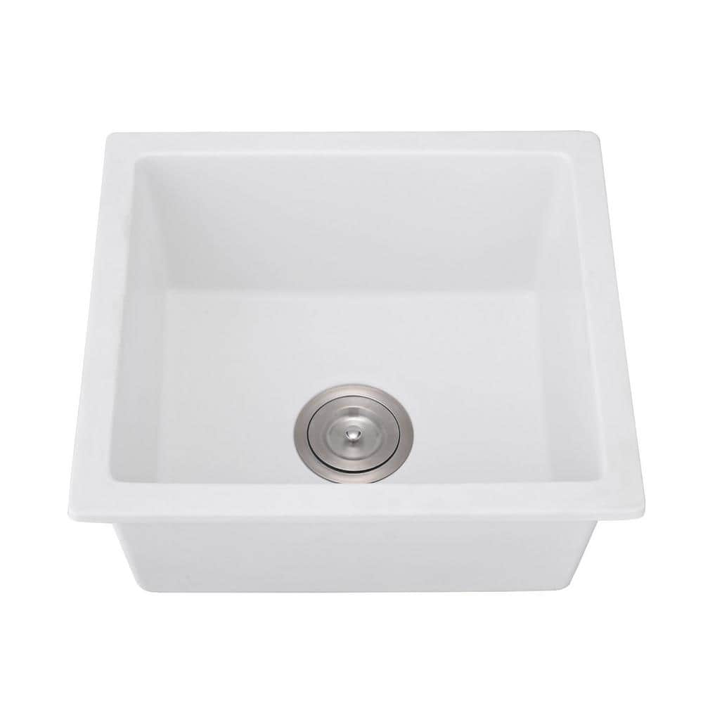 18 in. L x 16 in. W Undermount Single Bowl Ceramic Bar Sink With Grid And Strainer price history on PriceWatchPro