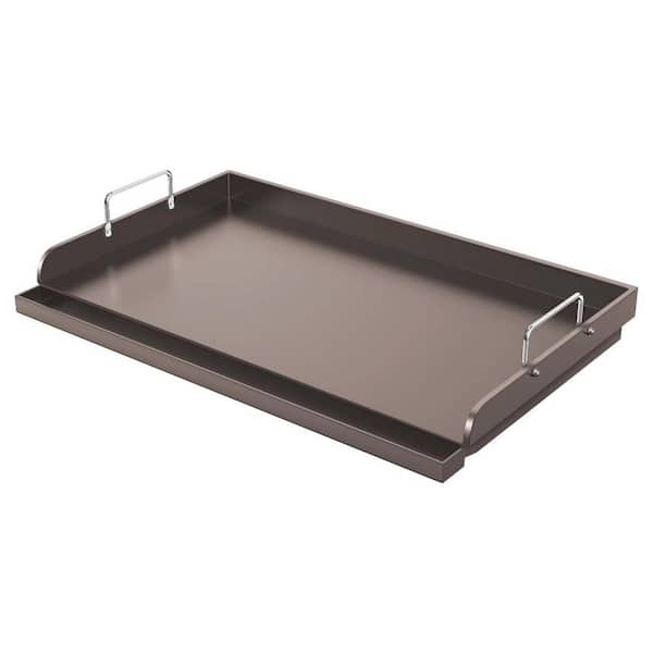 Heavy-Duty Cast Iron Nonstick Griddle Plate with Removable Handles for Gas Grill Outdoor Grill Camping Parties