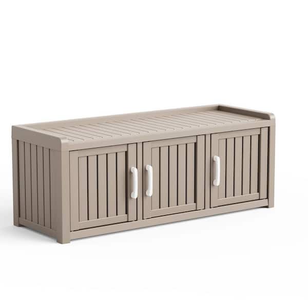 Shoe Storage Bench Multiple Compartments Entryway Organizer Durable Stable for Home Foyer