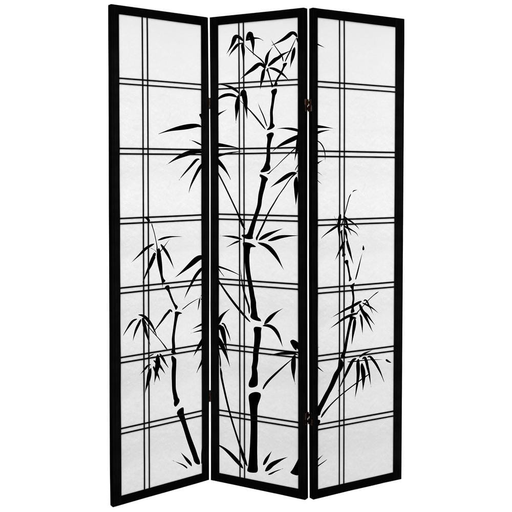 Tall Double Sided Bamboo Tree Canvas Room Divider 3 ft 