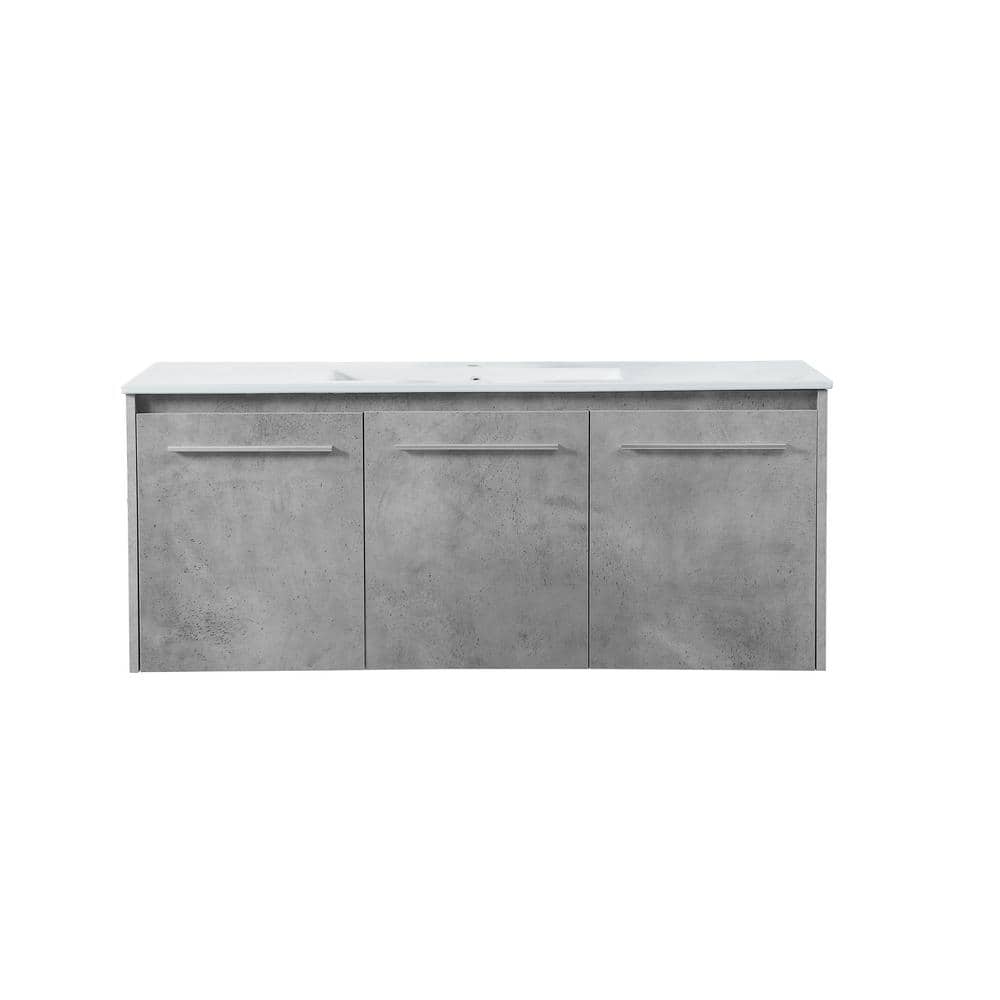 Simply Living 48 in. W x 18.31 in. D x 19.69 in. H Bath Vanity in Concrete 