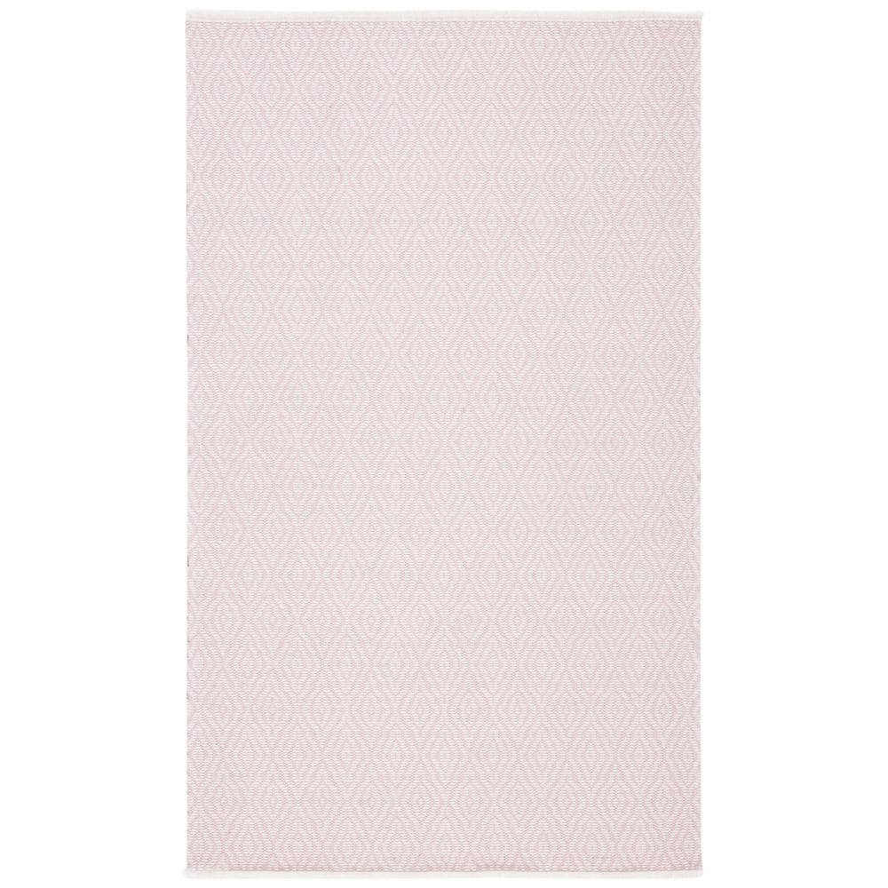 SAFAVIEH Augustine Pink/Ivory 8 ft. x 10 ft. Ikat Geometric Area Rug ...