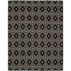 Black/Lilac 2 ft. x 3 ft. Reversible Area Rug