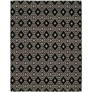 Black/Lilac 4 ft. x 6 ft. Reversible Area Rug