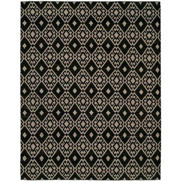 KALATY Black/Lilac 9 ft. x 12 ft. Reversible Area Rug