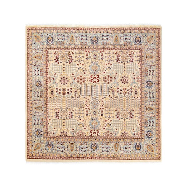 Solo Rugs Mogul One-of-a-Kind Traditional Ivory 6 ft. 1 in. x 6 ft. 1 in. Oriental Area Rug