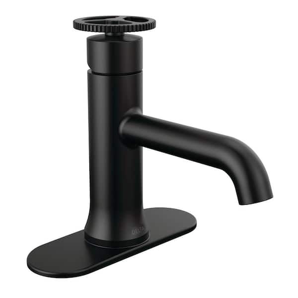 Delta Trinsic Single Handle Single Hole Bathroom Faucet with Metal Pop