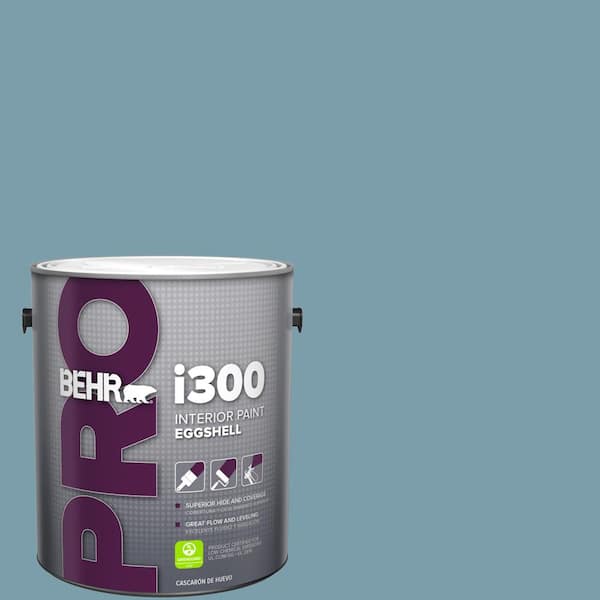 BEHR PRO 1 gal. #S470-4 Dolphin Blue Eggshell Interior Paint
