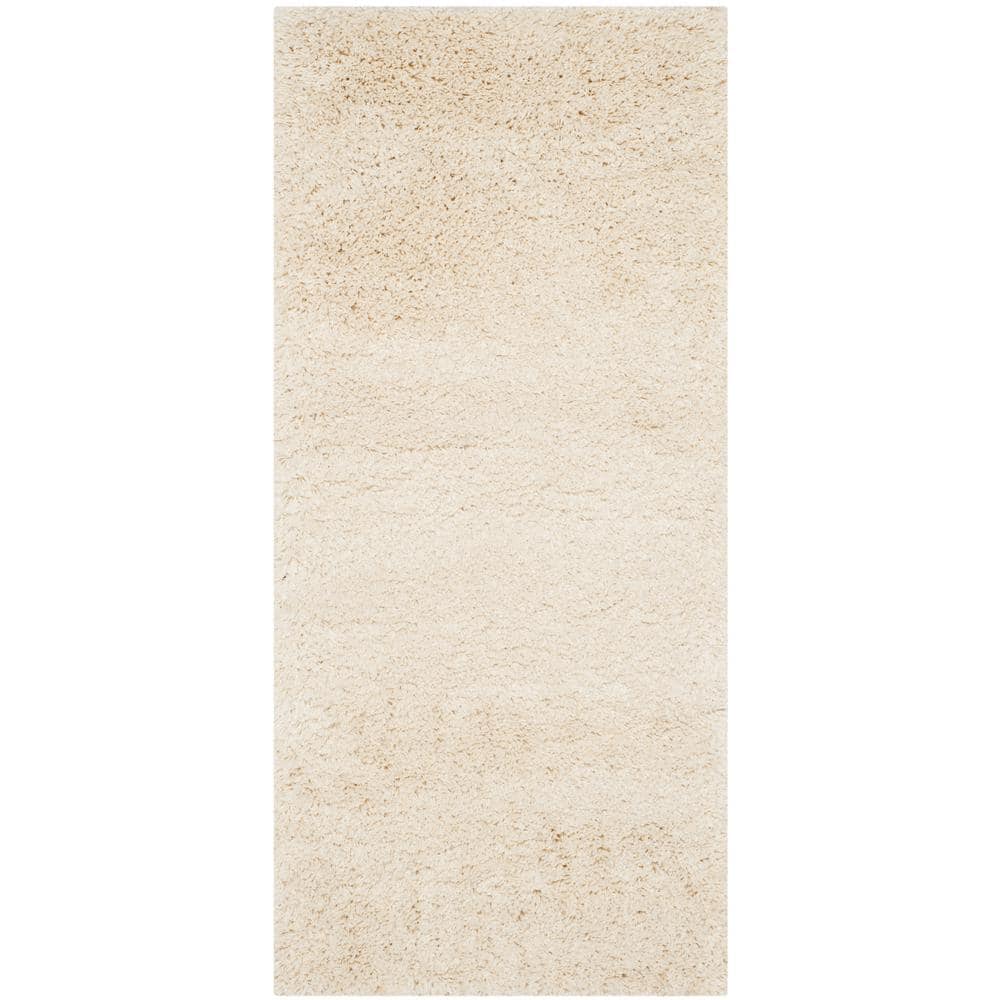 California Shag Ivory 2 ft. x 5 ft. Solid Runner Rug price history on PriceWatchPro