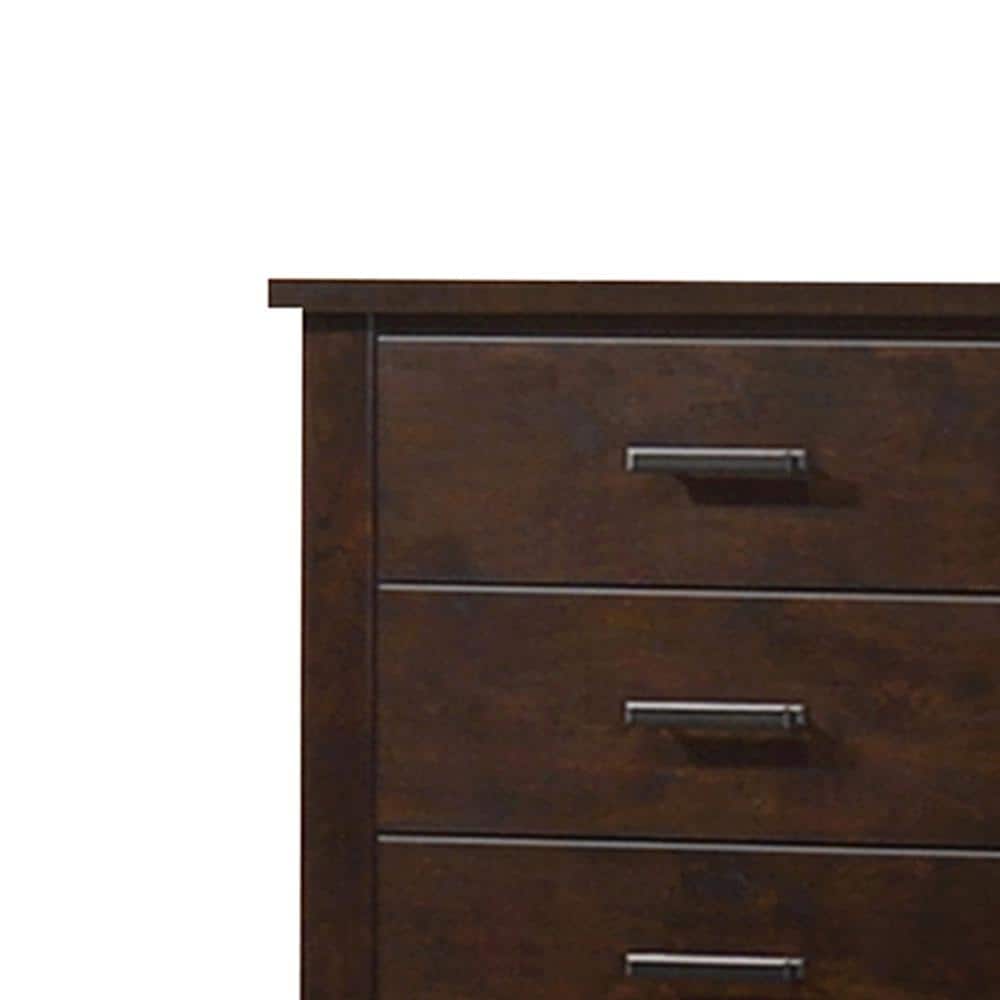 Panang Mahogany 5-Drawer Vertical Chest with Felt-Lined Drawer