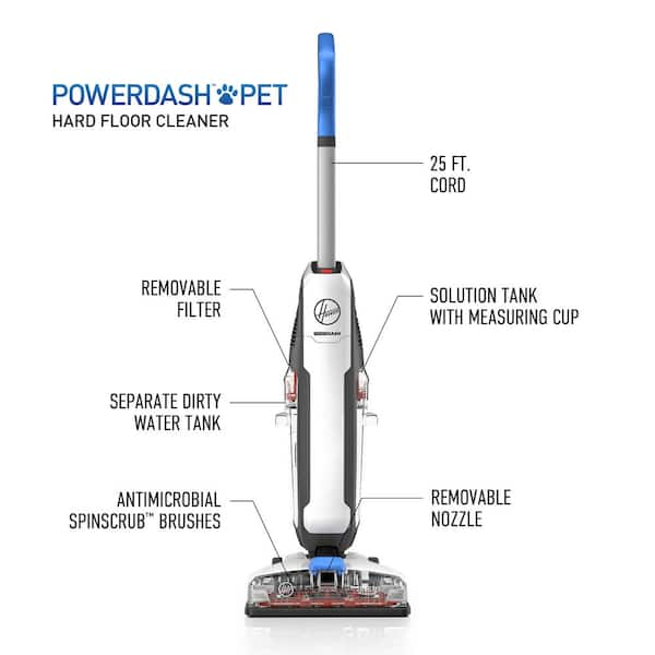 Hoover PowerDash Pet Hard Floor Cleaner Machine, Wet Dry Vacuum with 32 oz.  Renewal Hard Floor Cleaner Solution Combo Kit, FH41000