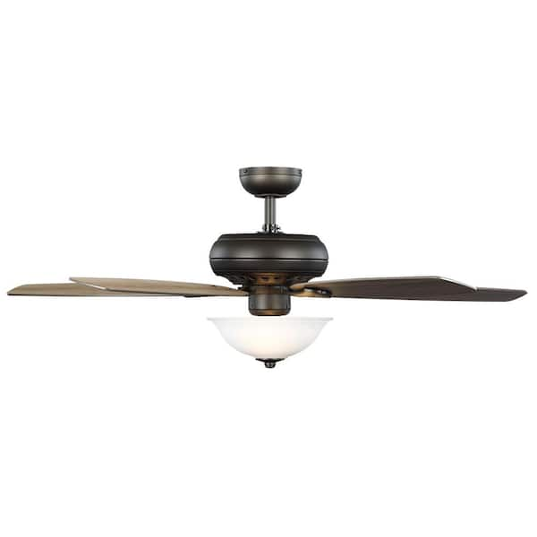 Hampton Bay Southwind outlet 52 in. Indoor LED Venetian Bronze Ceiling Fan with 5 Rever