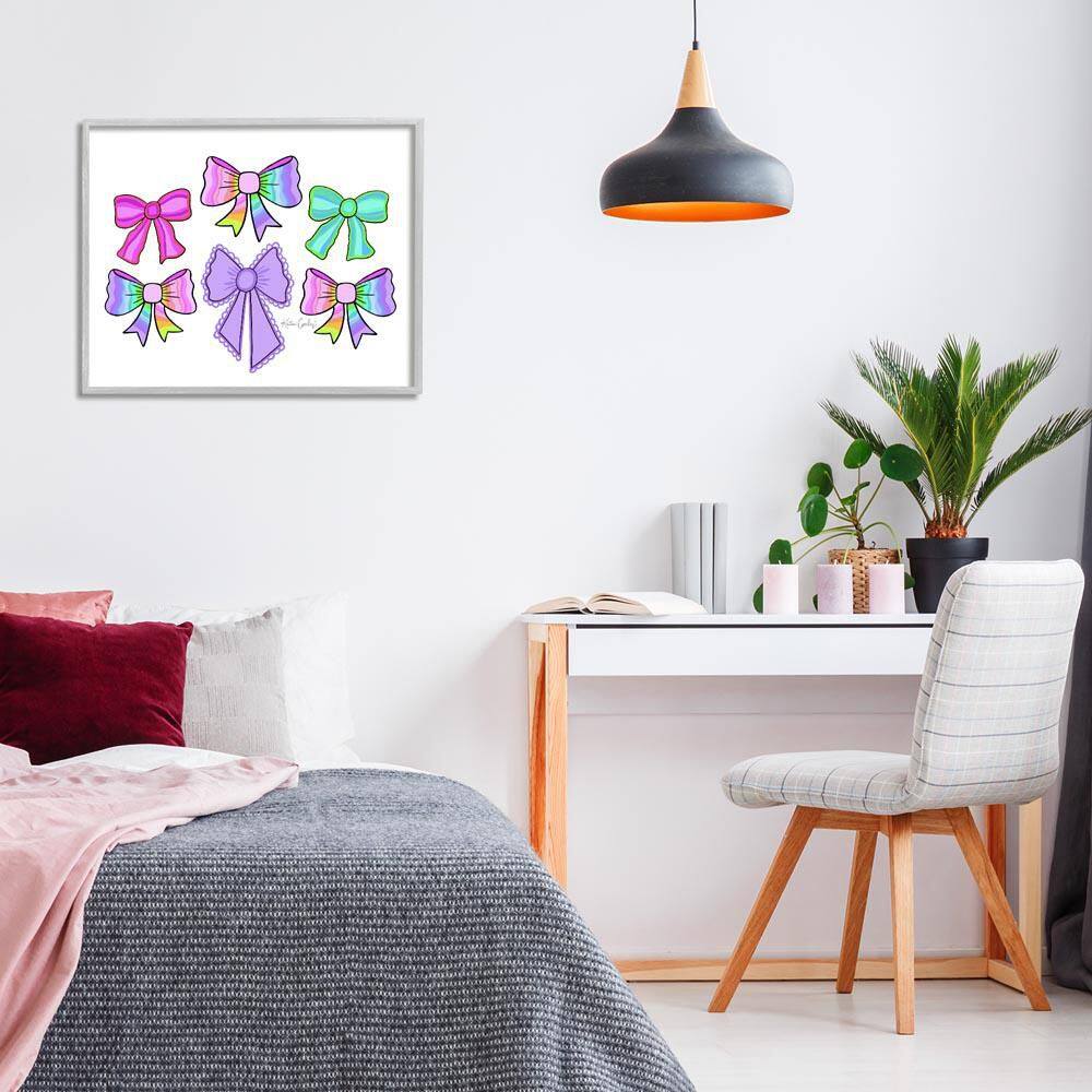 Playful Bowtastic Ribbons by Katie Conley Gray Framed Abstract Giclee Art Print 24 in. x 30 in. price history on PriceWatchPro