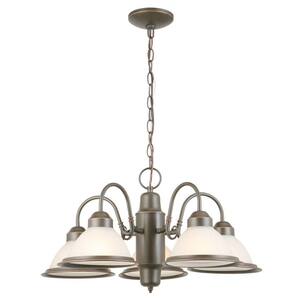 Display Halophane 5-Light Oil-Rubbed Bronze Chandelier