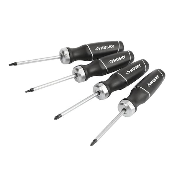 Husky Gear Drive Ratcheting Screwdriver Set (4-Piece)