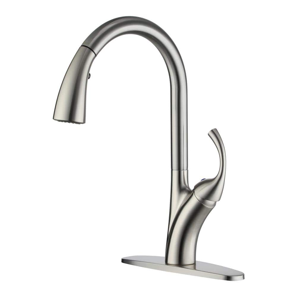 Boyel Living Stainless Steel Single Handle Pull Down Sprayer Kitchen 