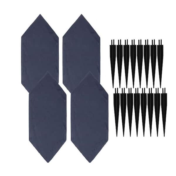 15.98 in. x 15.98 in. x 4.49 in. Hexagon Grey Solid Weatherproof Plastic Set Paver 4-Pieces 1.5 sq. ft.