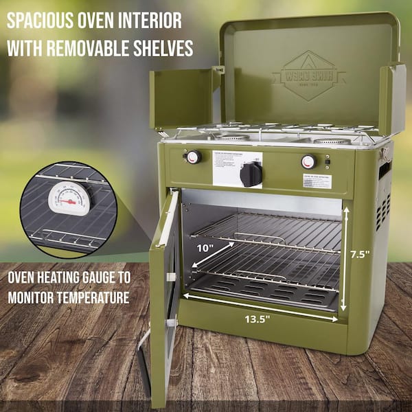 2 Burner Propane Stove - Green - Ramsey Outdoor