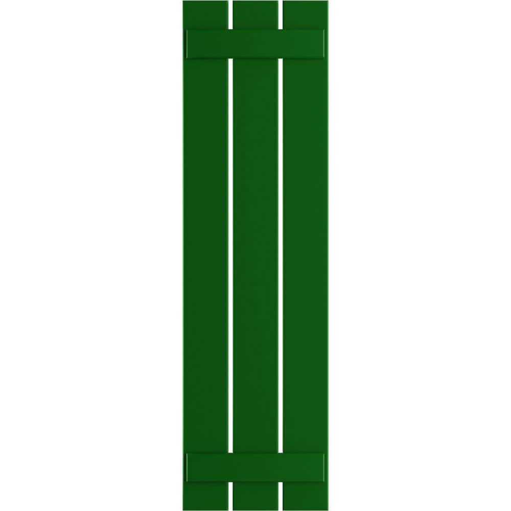 True Fit 17-1/8 in. x 45 in. PVC 3-Spaced Board and Batten Shutters Pair in Viridian Green price history on PriceWatchPro