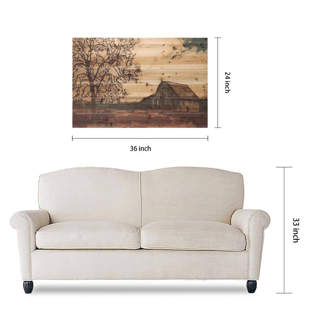 Erstwhile Barn Diptych Print on Solid Fir Wood