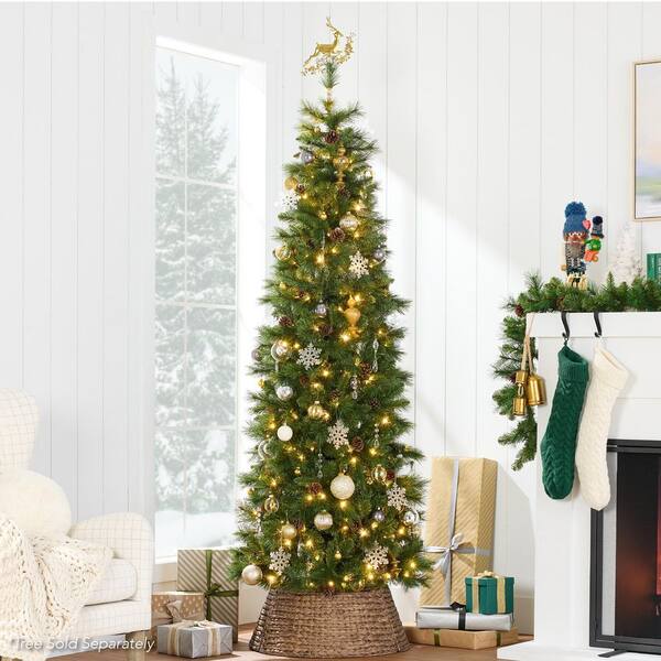 Best Choice Products 42 in. Chestnut Woven Hyacinth Christmas