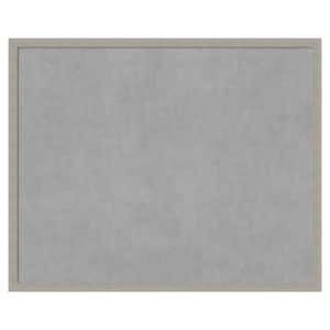 Woodgrain Stripe Grey 42 in. x 34 in. Framed Magnetic Board